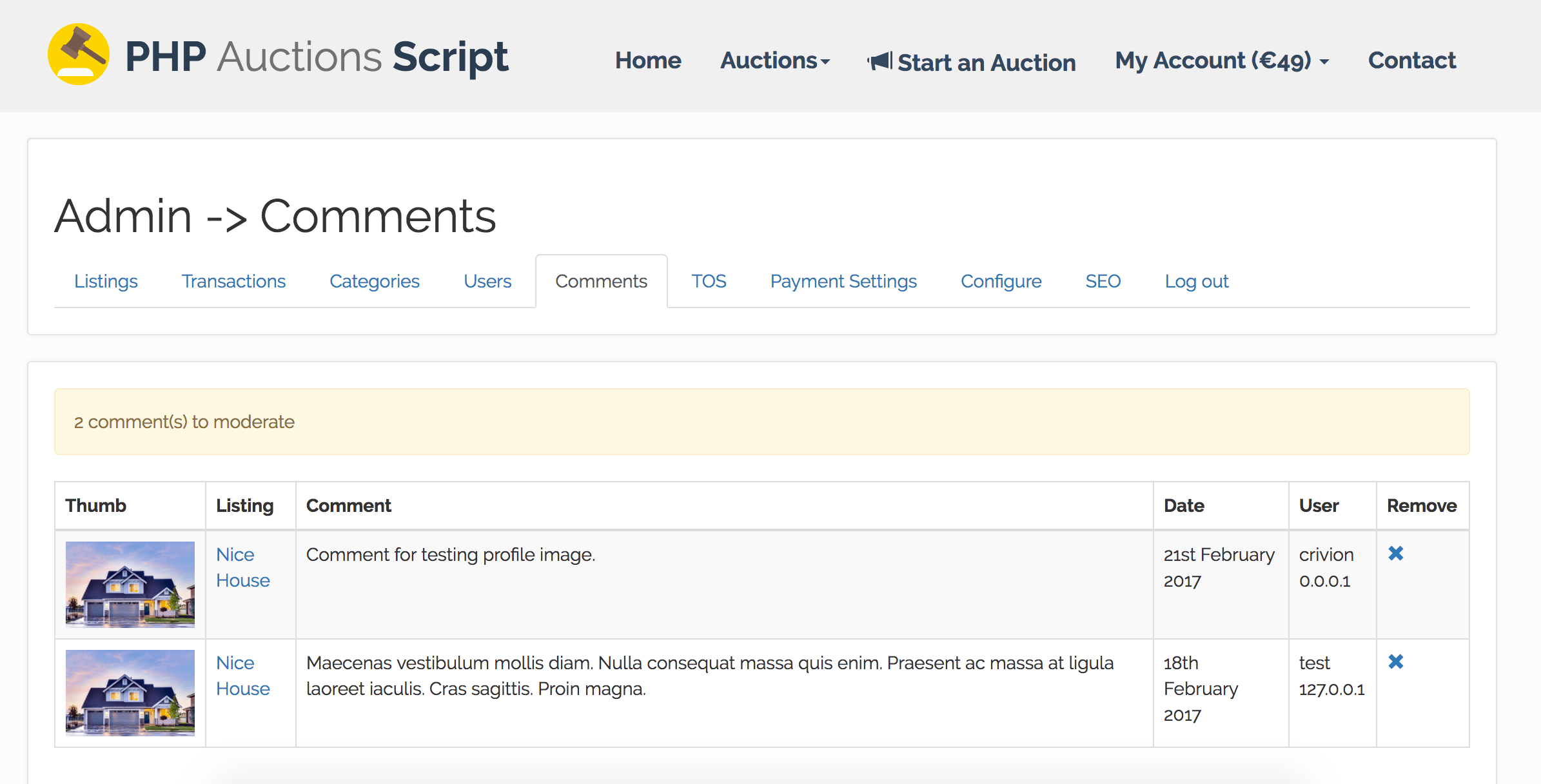 
        PHP Auctions Script
      