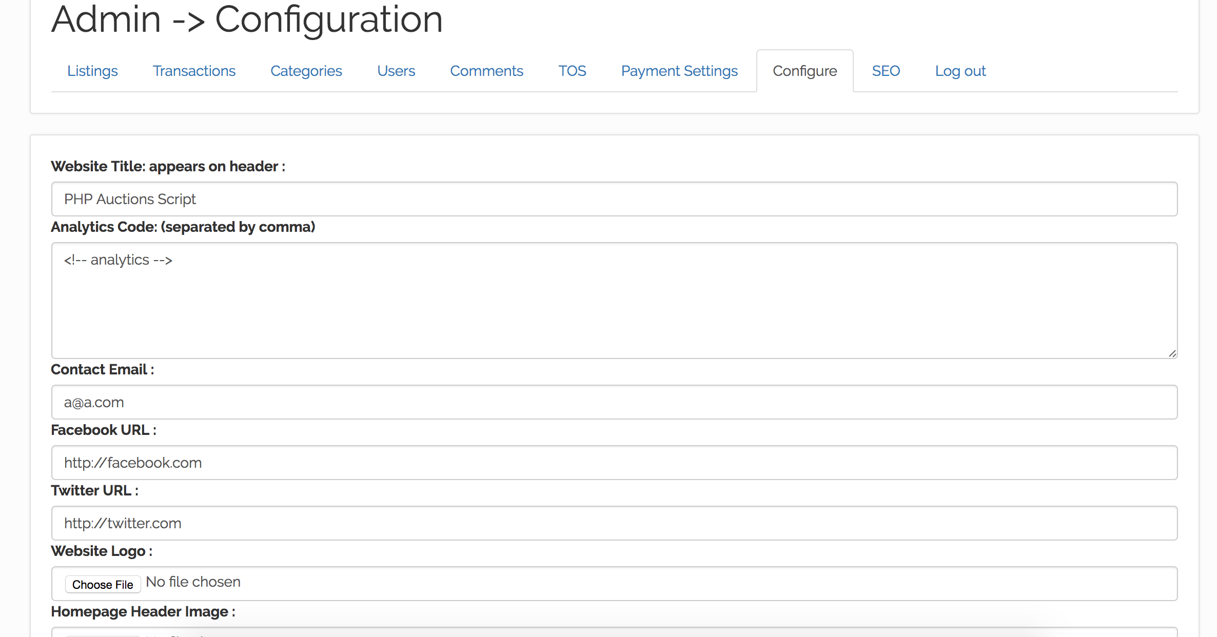 
        PHP Auctions Script
      