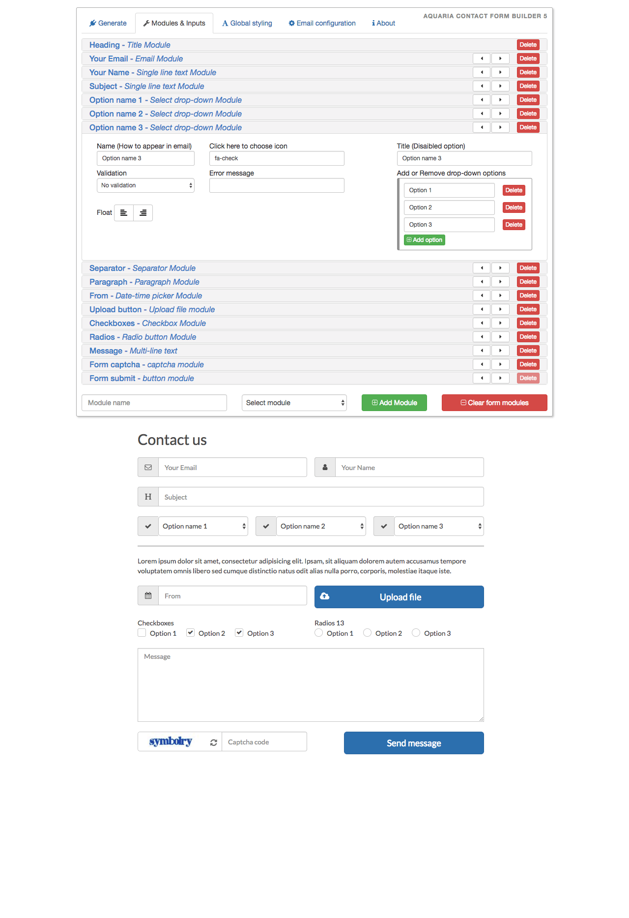 
        Aquaria contact form builder 5
      