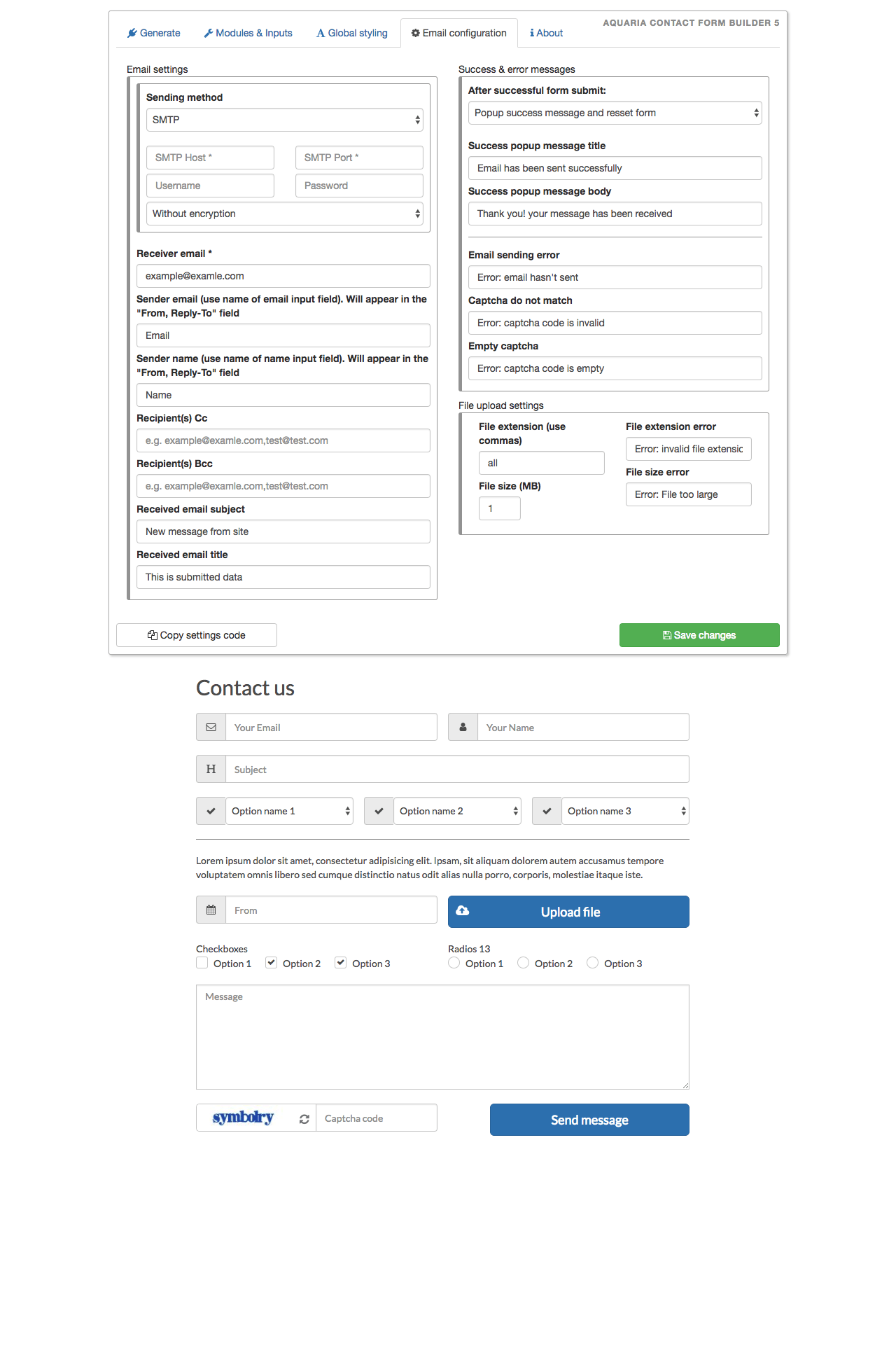 
        Aquaria contact form builder 5
      