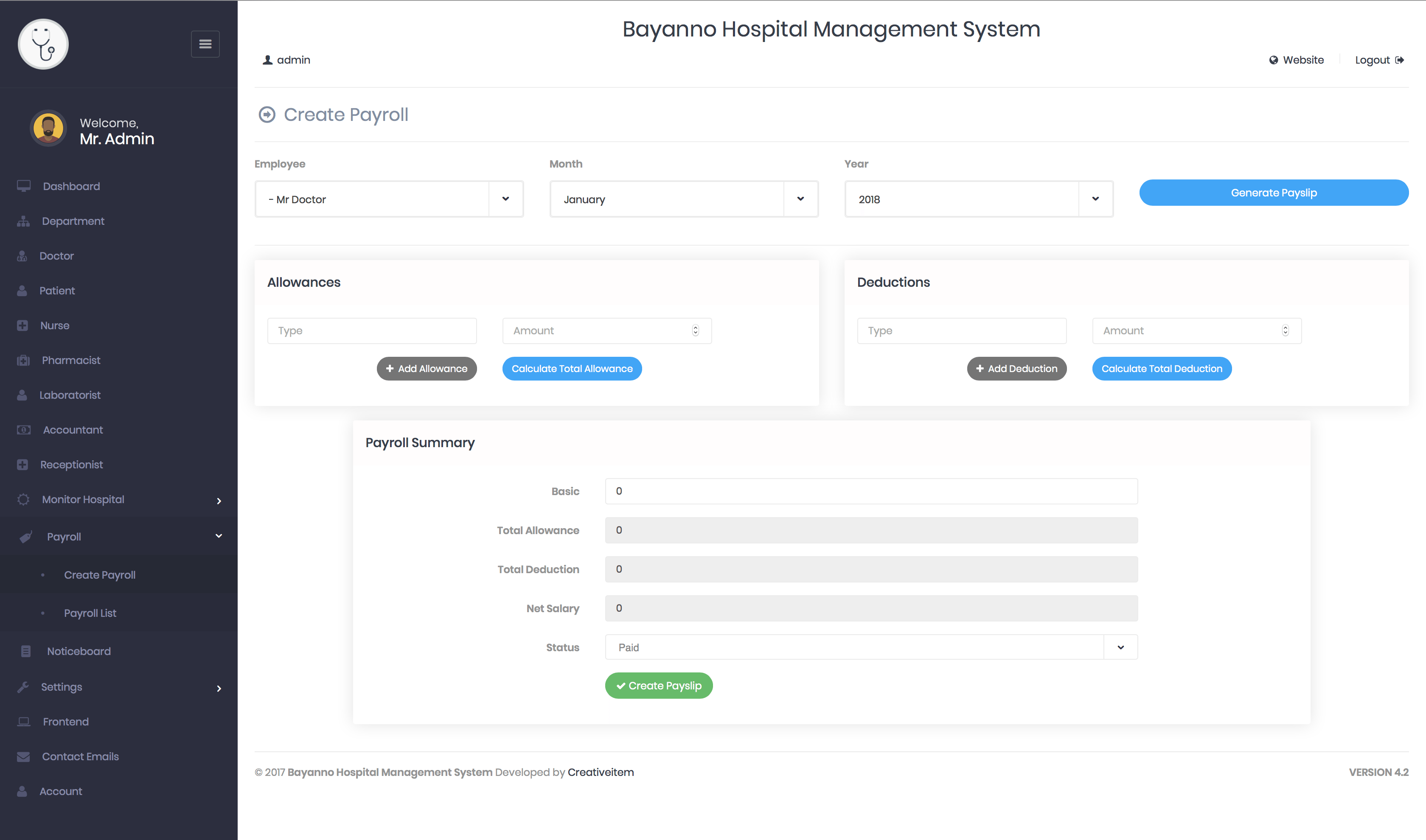 
        Bayanno Hospital Management System
      