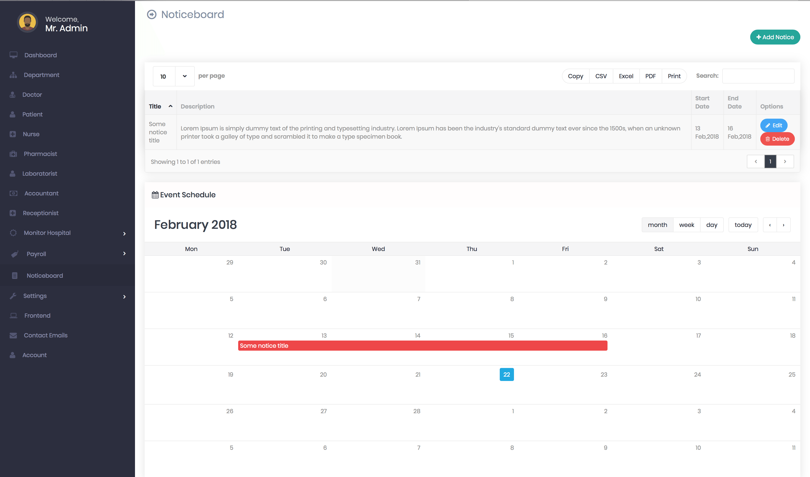 
        Bayanno Hospital Management System
      