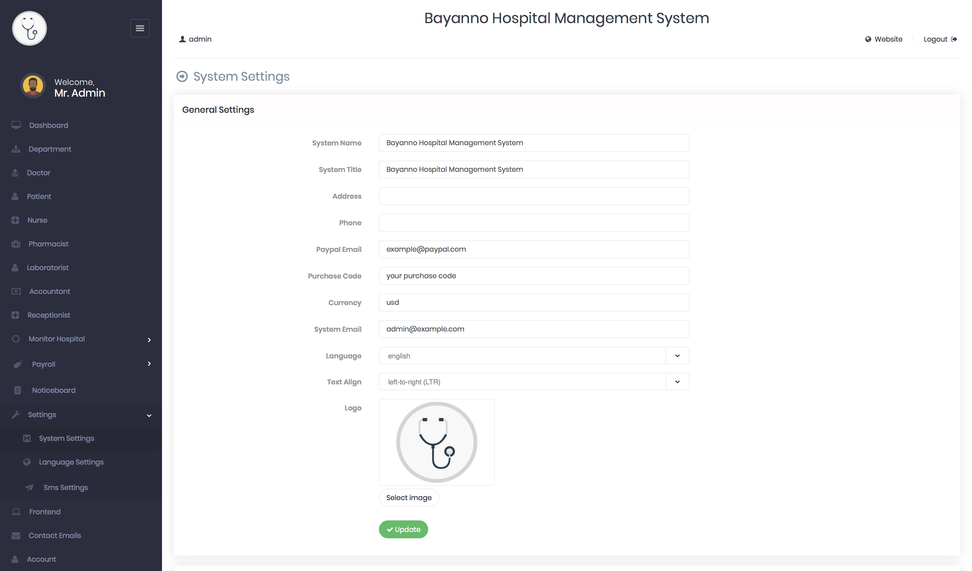 
        Bayanno Hospital Management System
      