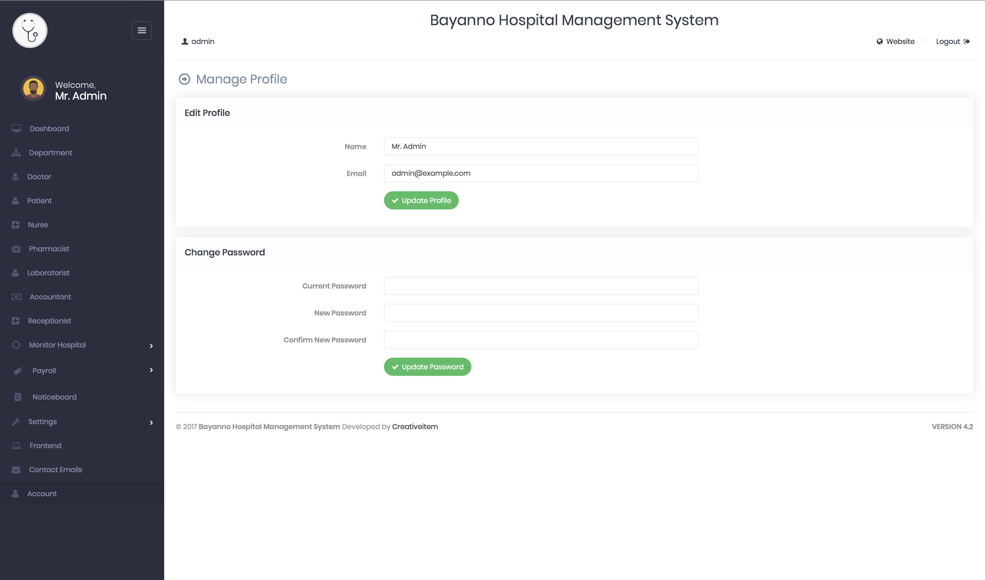 
        Bayanno Hospital Management System
      