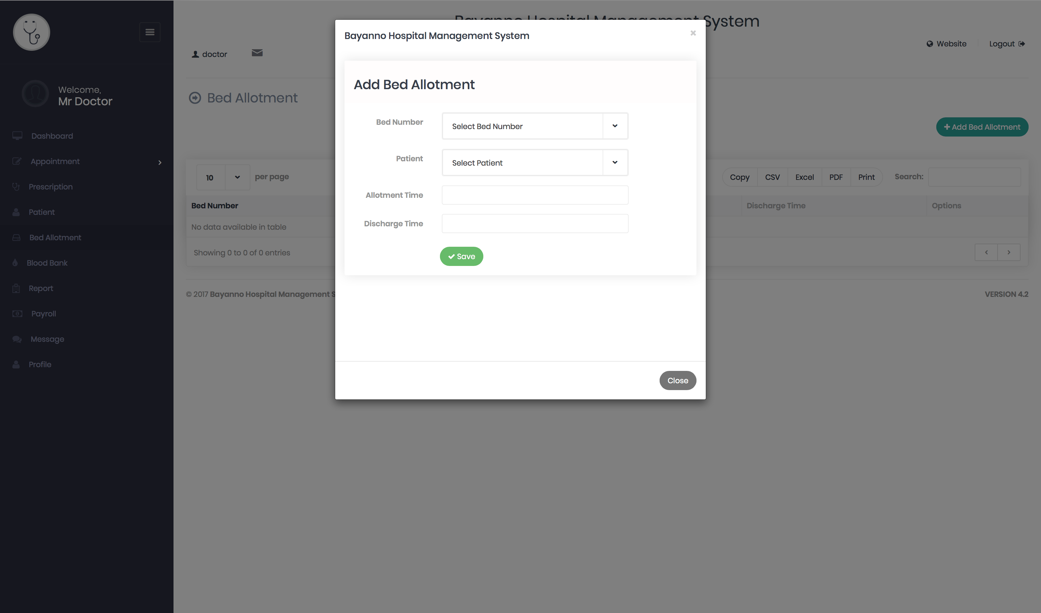 
        Bayanno Hospital Management System
      