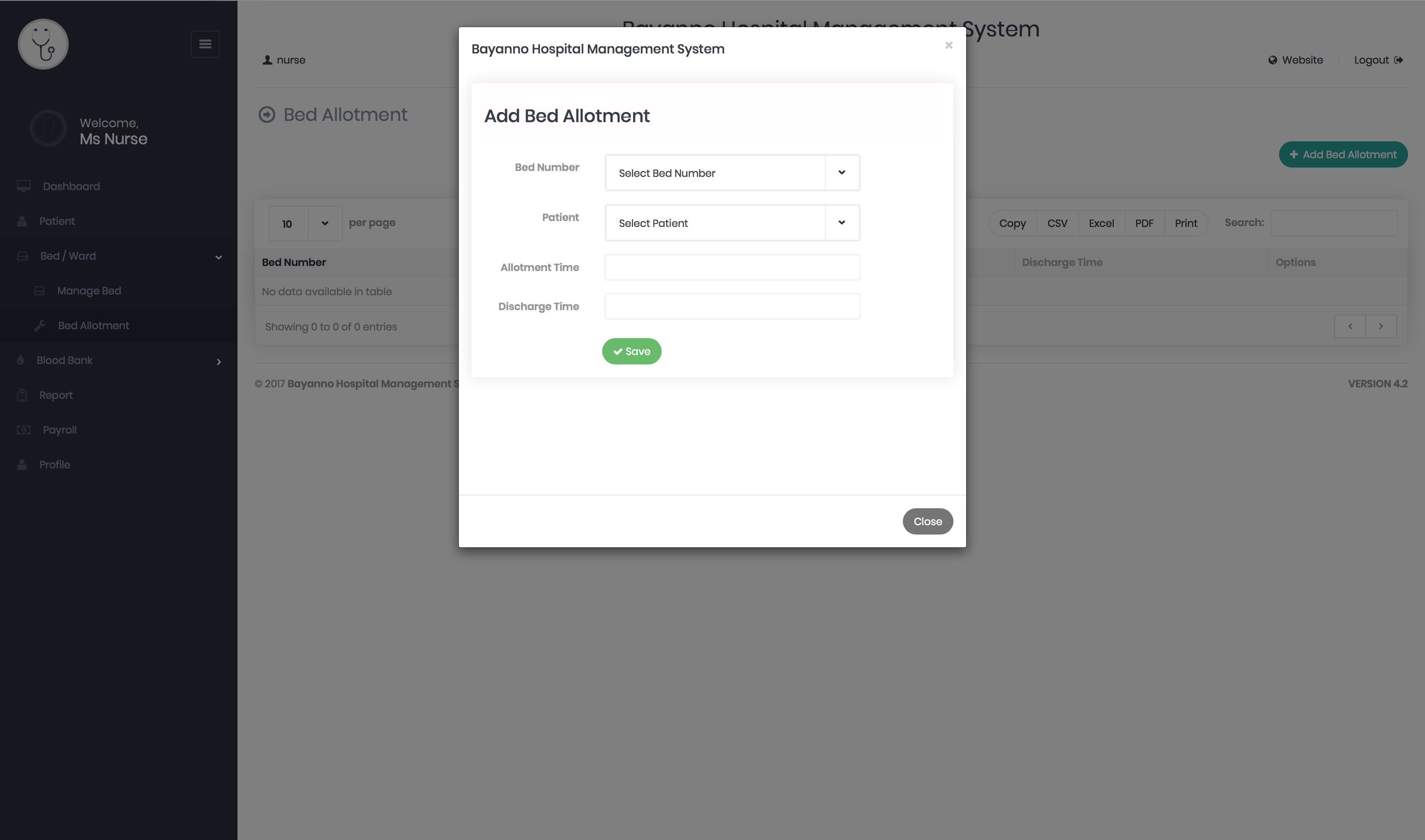 
        Bayanno Hospital Management System
      