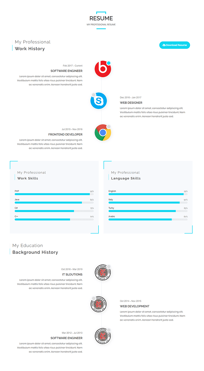 
        Mulan - Resume / CV CMS
      