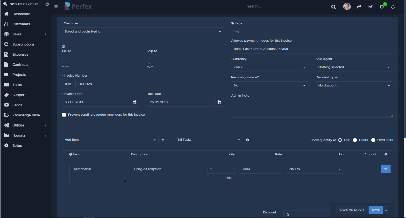 
        Perfex CRM Dark Theme
      