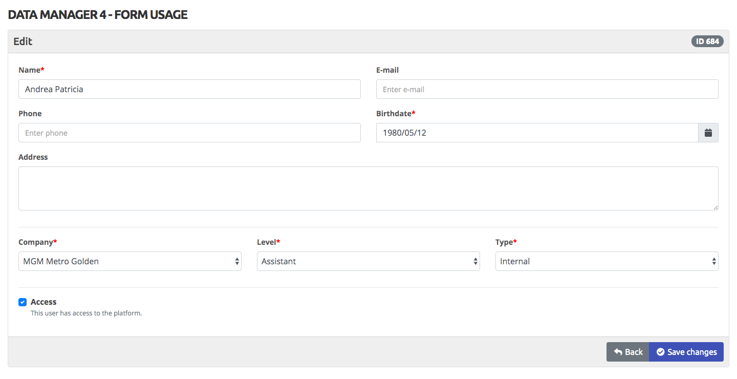 
        Data Manager: Tables & Forms handler for Bootstrap 4
      