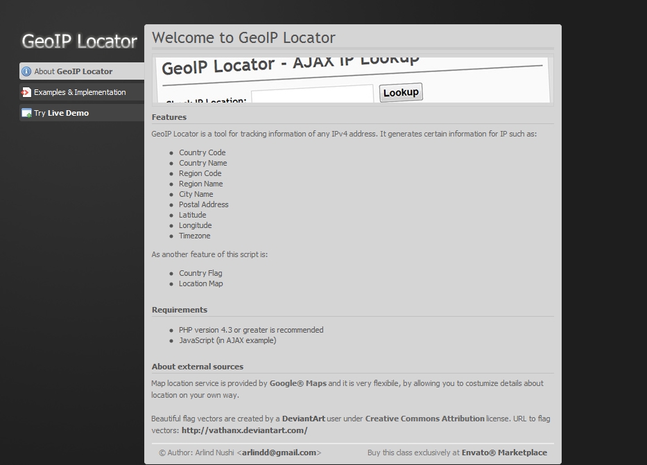 
        GeoIP Locator
      