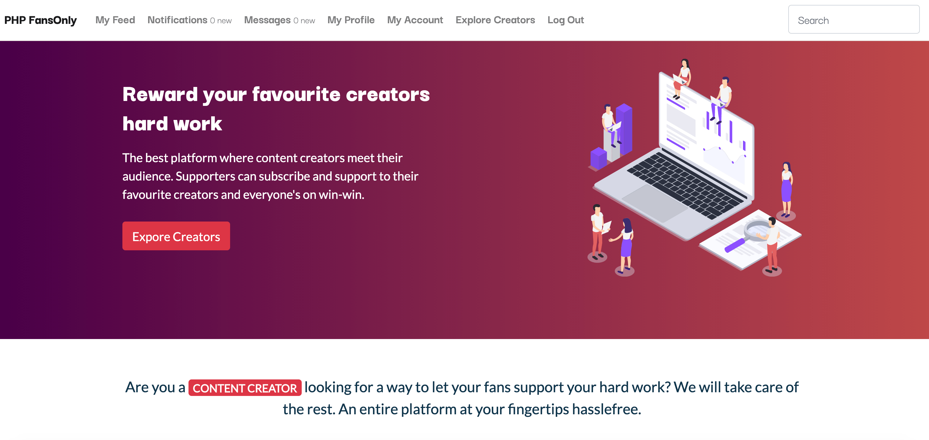 
        PHP FansOnly Patrons - Paid Content Creators Platform
      