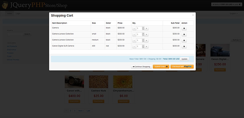 
        LivelyCart light - a jQuery PHP - Codeigniter Store / Shop | Shopping Cart
      