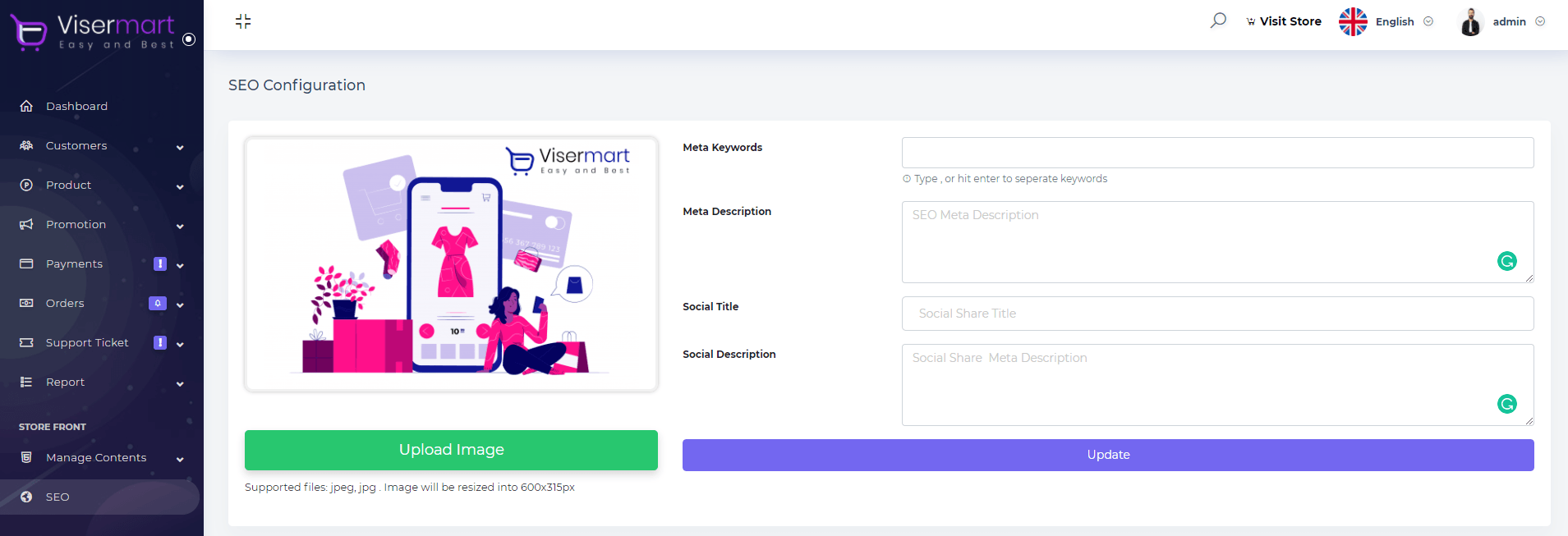 
        ViserMart - Ecommerce Shopping Platform
      