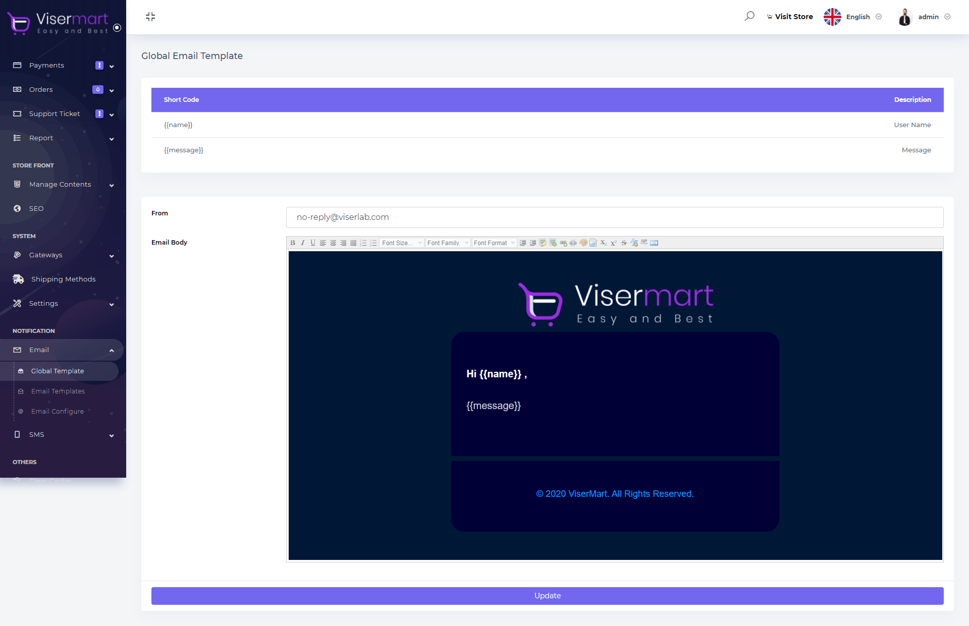 
        ViserMart - Ecommerce Shopping Platform
      