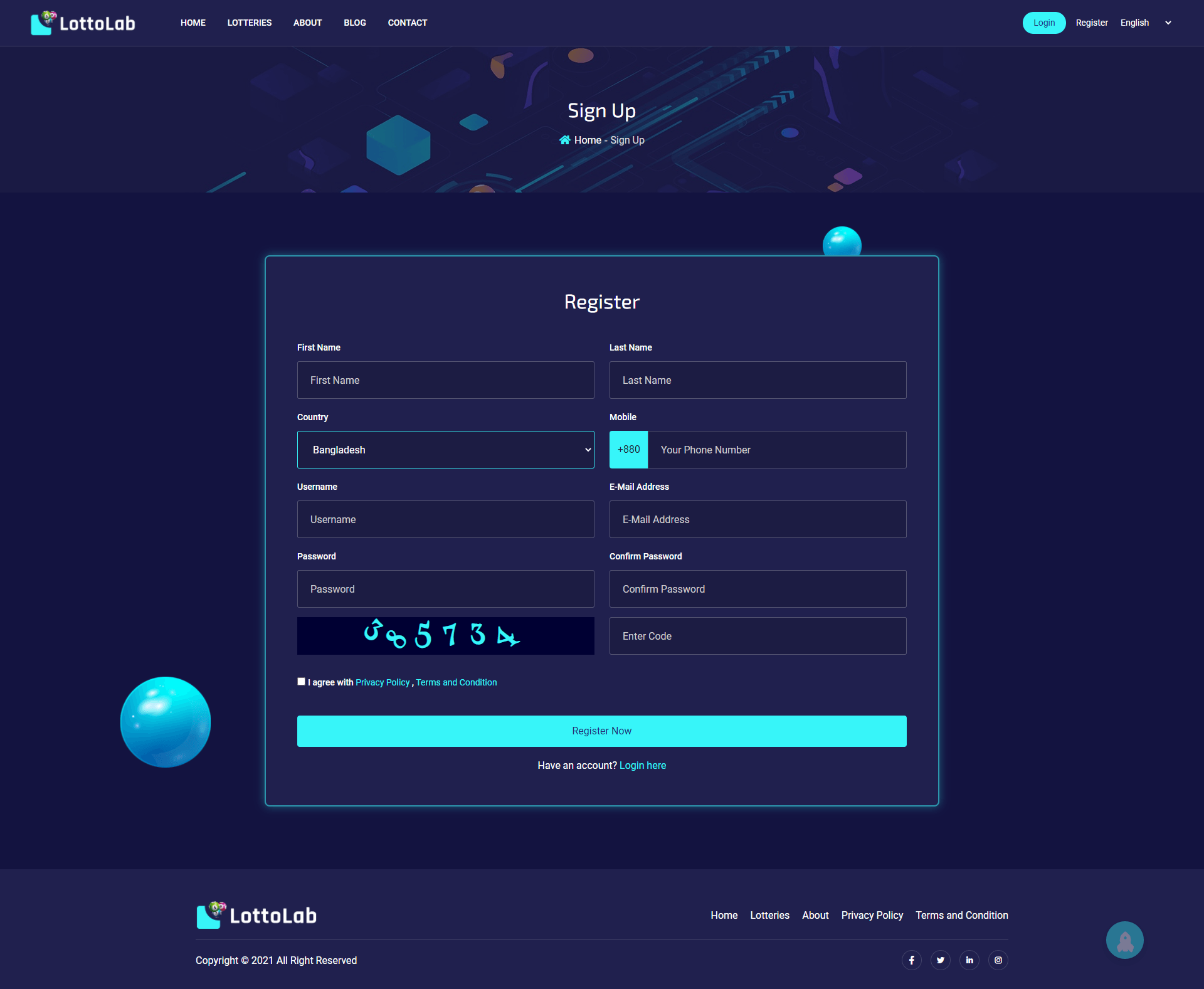 
        LottoLab - Live Lottery Platform
      