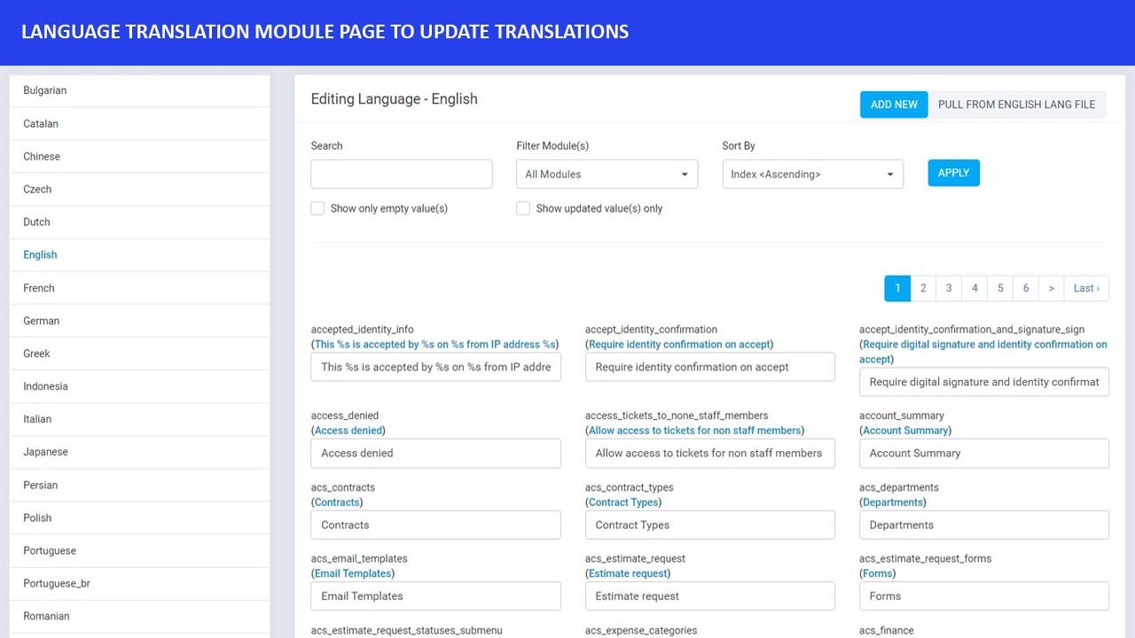 
        Language Translations for Perfex CRM
      