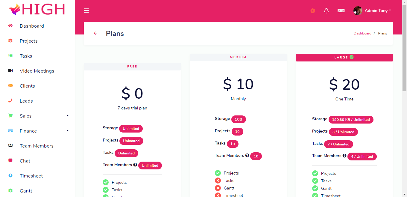 
        HIGH SaaS - Project Management System
      