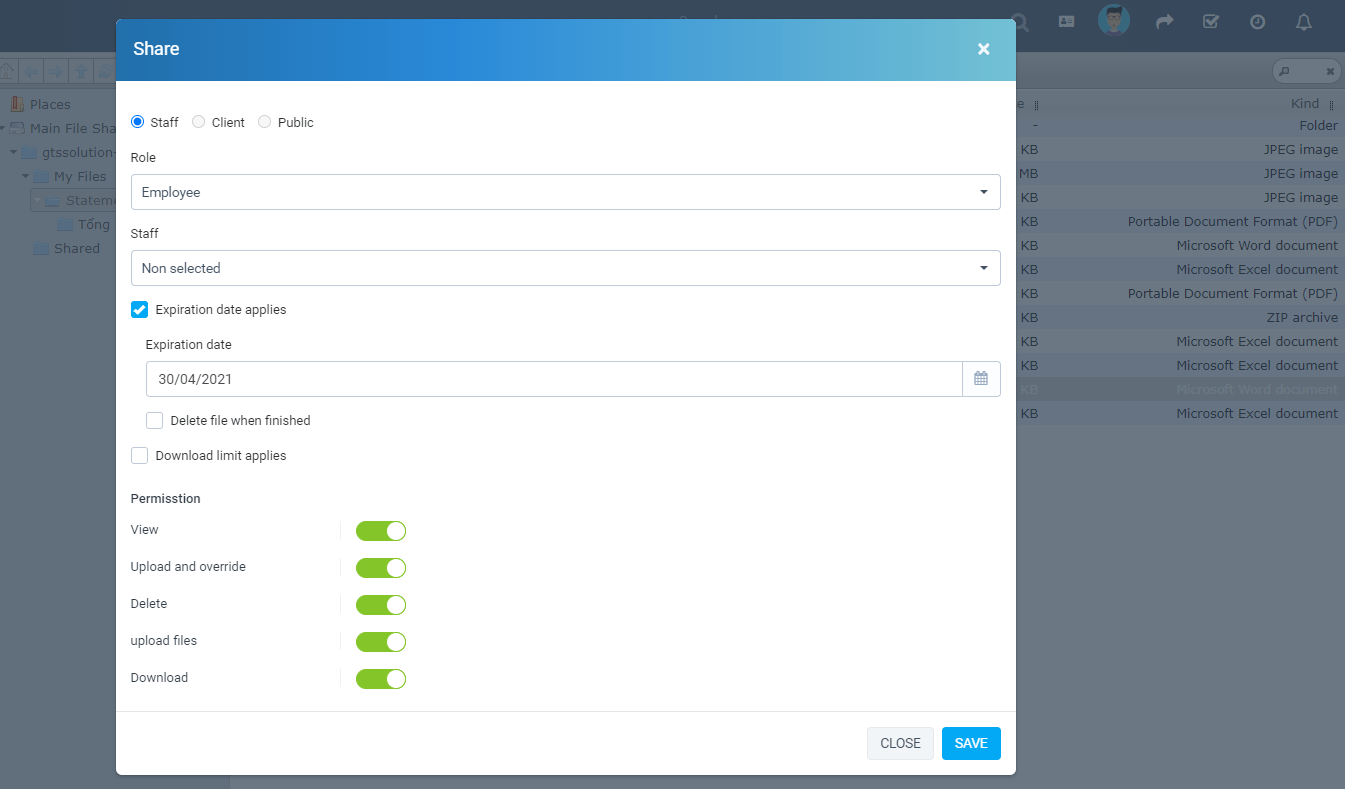 
        File Sharing module for Perfex CRM
      