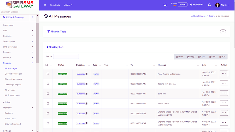 
        All SMS Gateway - Send Bulk SMS through HTTP-SMPP Protocol & Android Phone by Turning into Gateway
      