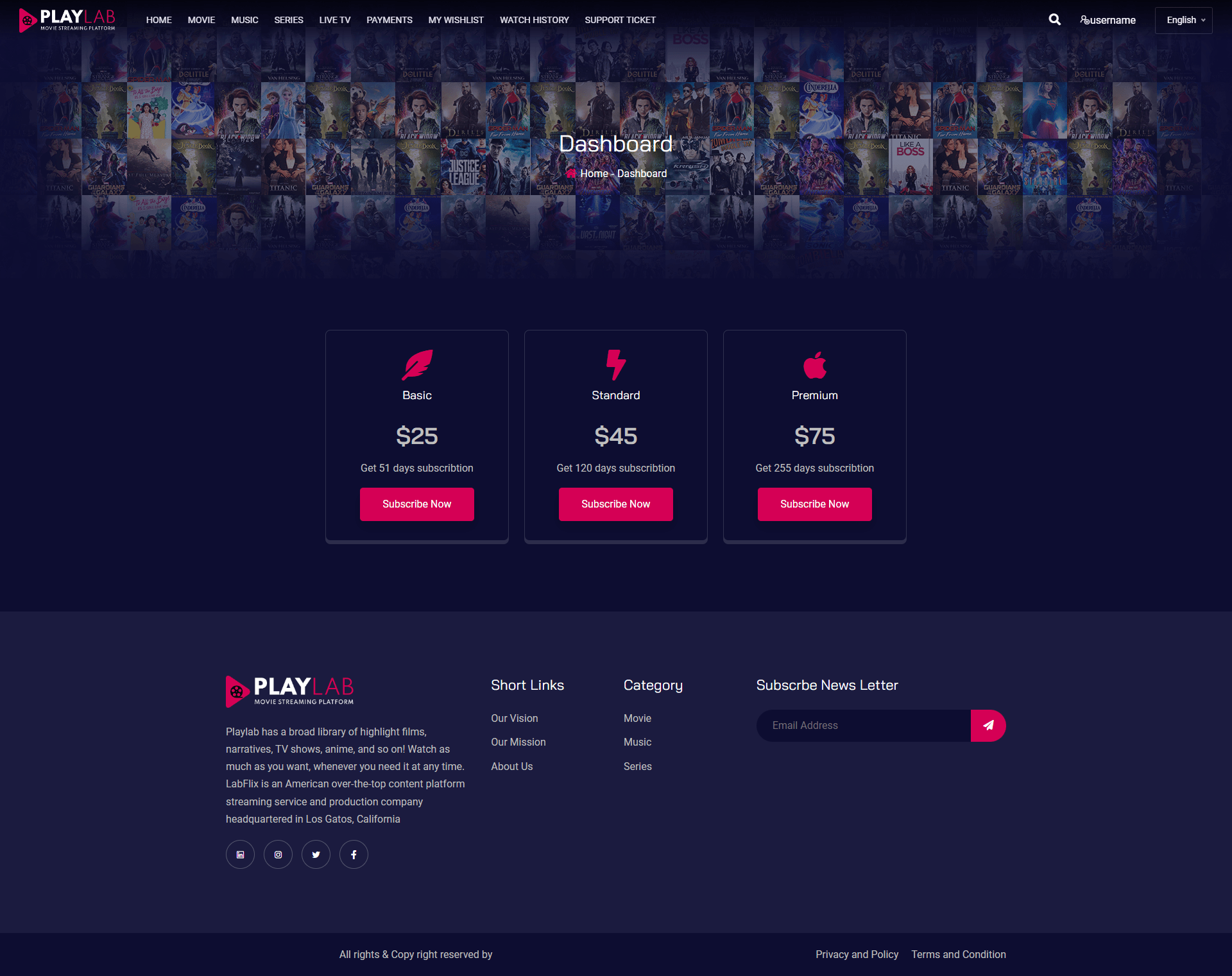 
        PlayLab - On Demand Movie Streaming Platform
      