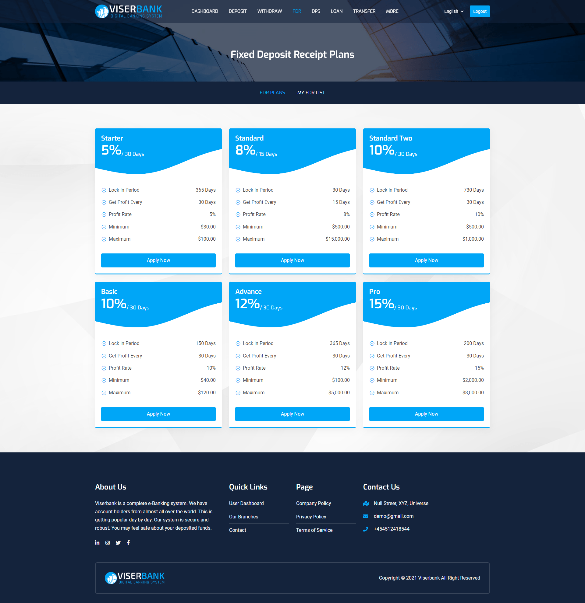 
        ViserBank - Digital Banking System
      