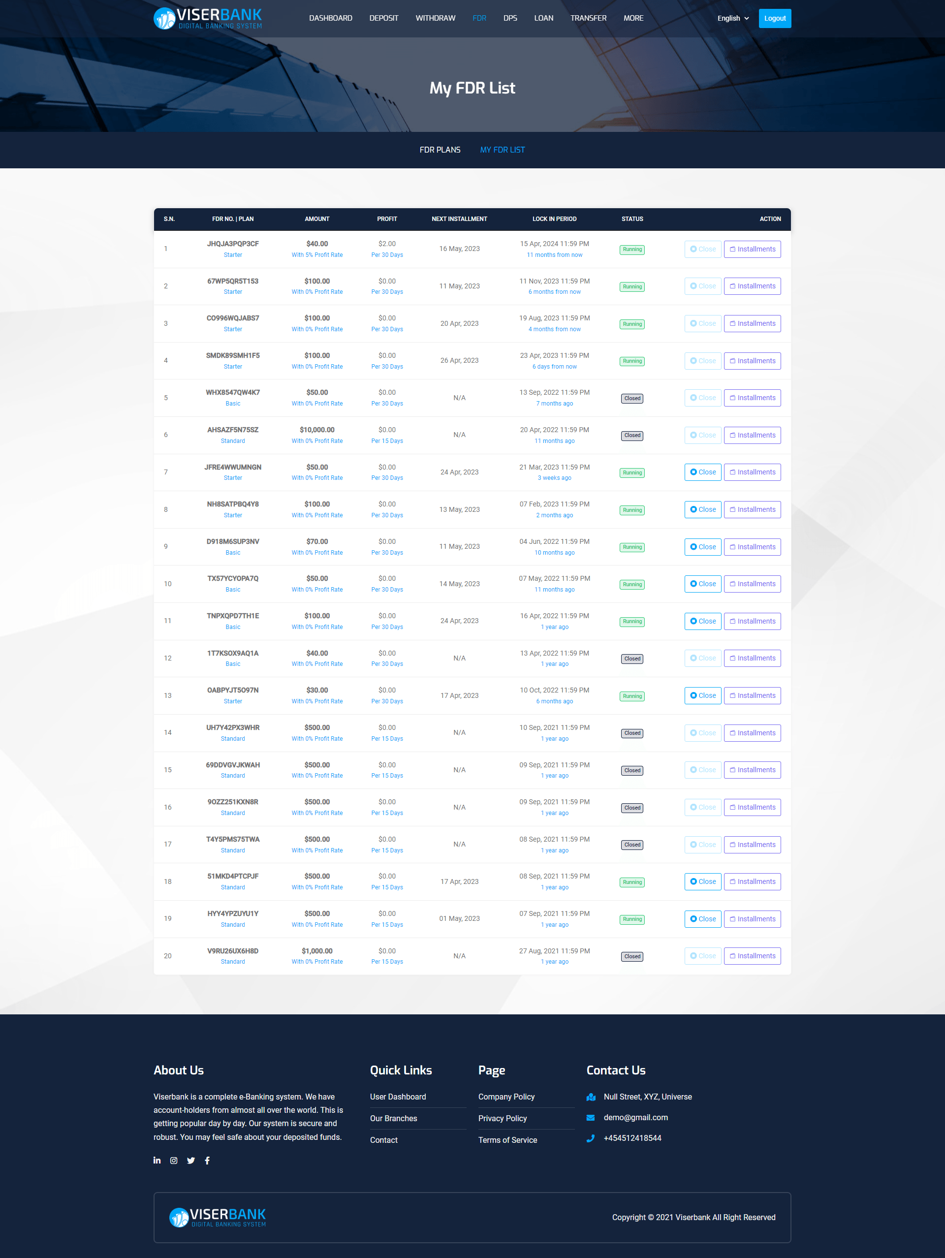 
        ViserBank - Digital Banking System
      