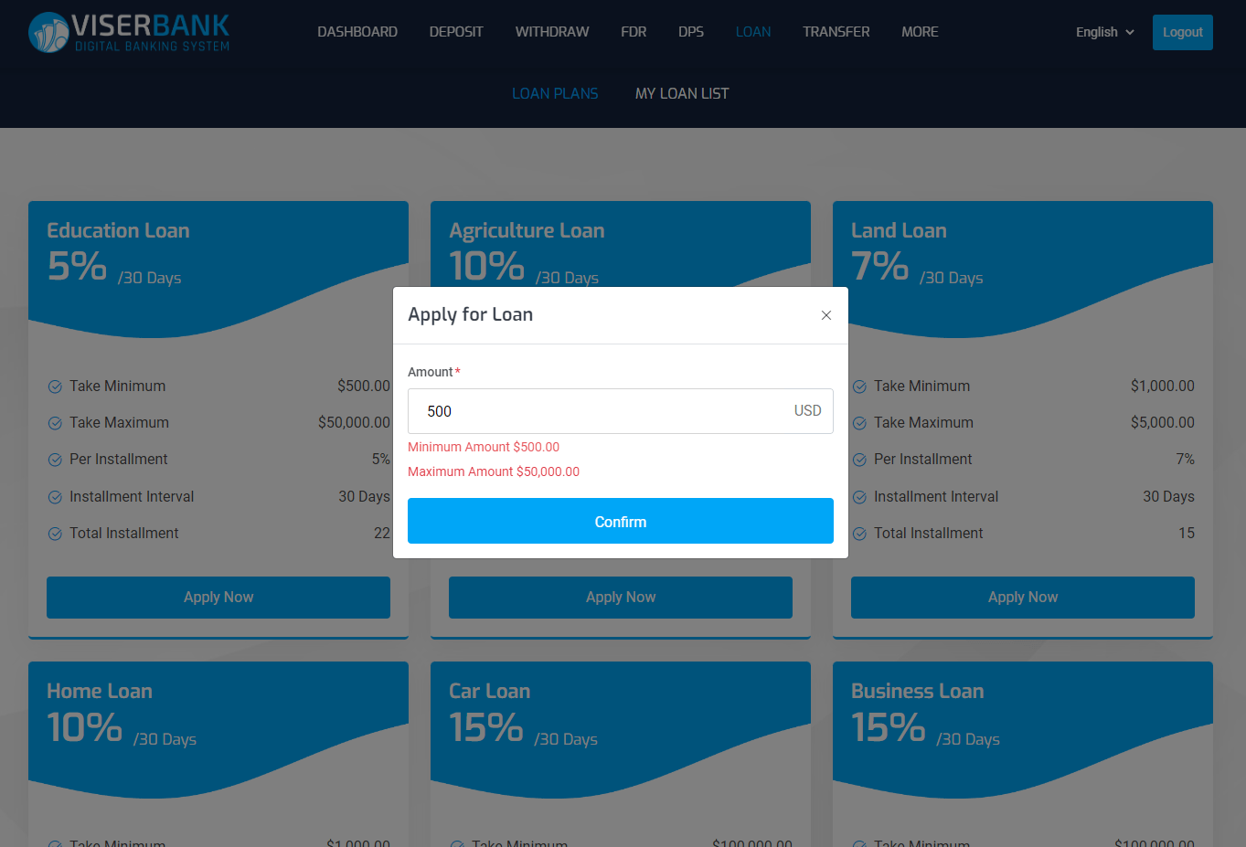 
        ViserBank - Digital Banking System
      