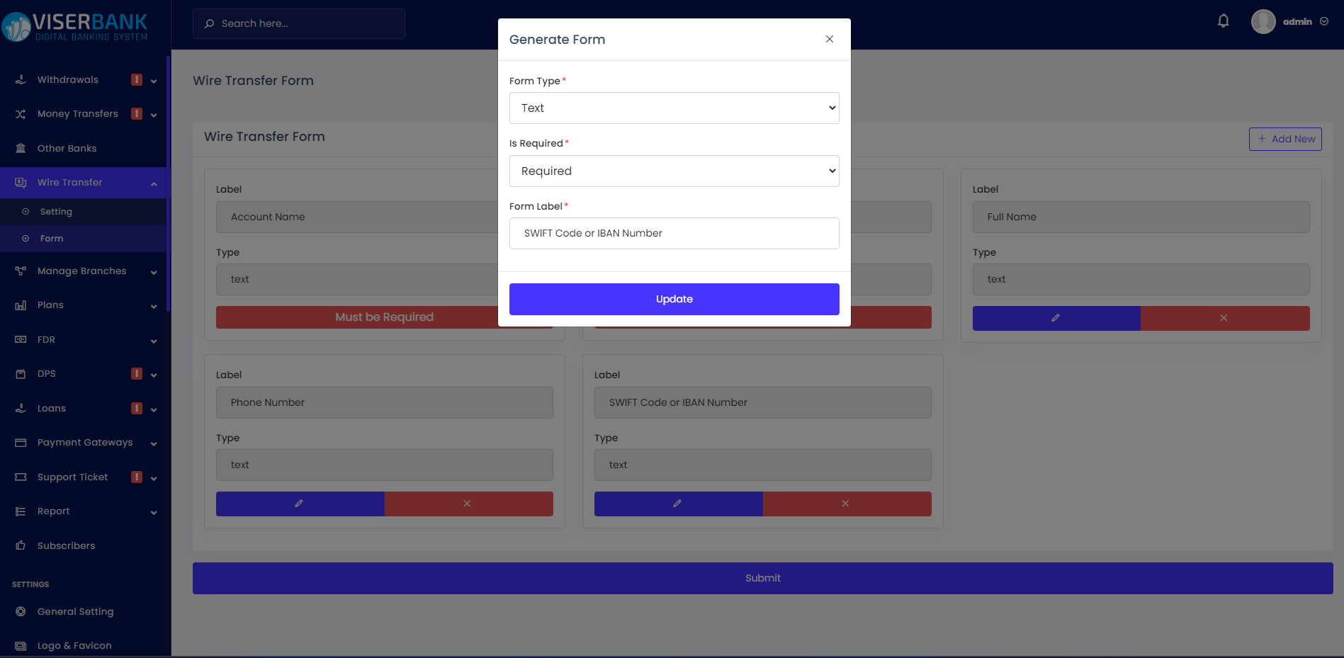 
        ViserBank - Digital Banking System
      