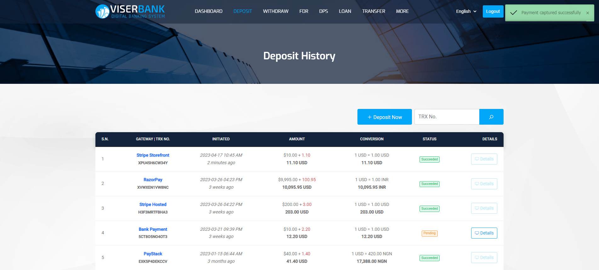 
        ViserBank - Digital Banking System
      