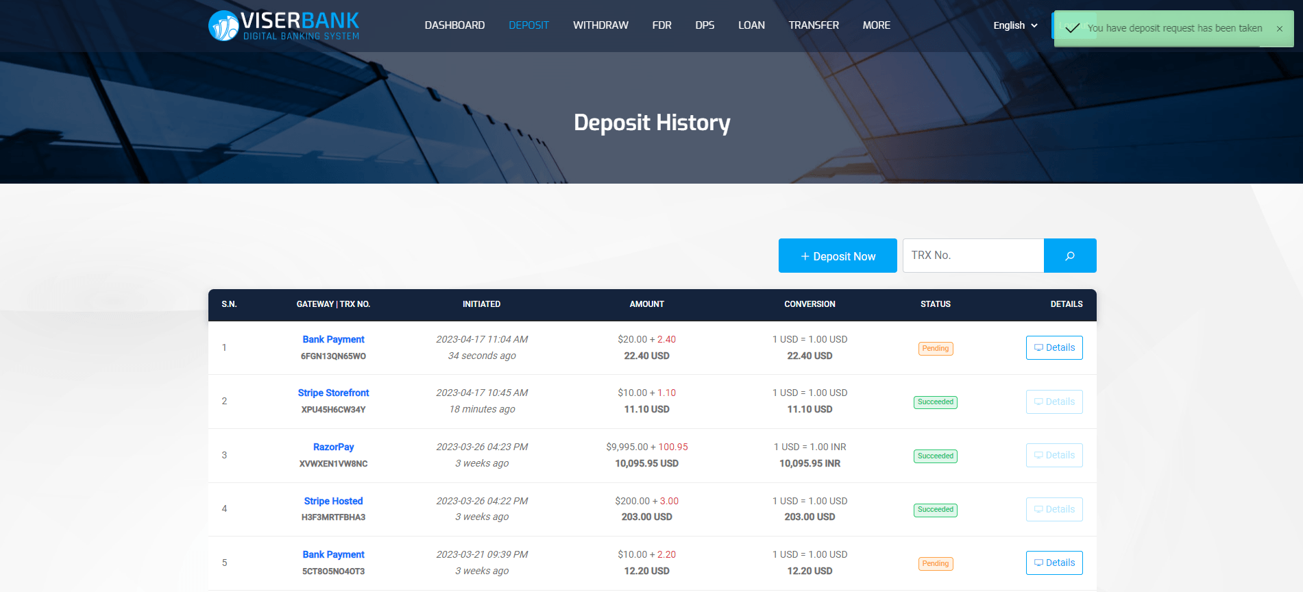 
        ViserBank - Digital Banking System
      