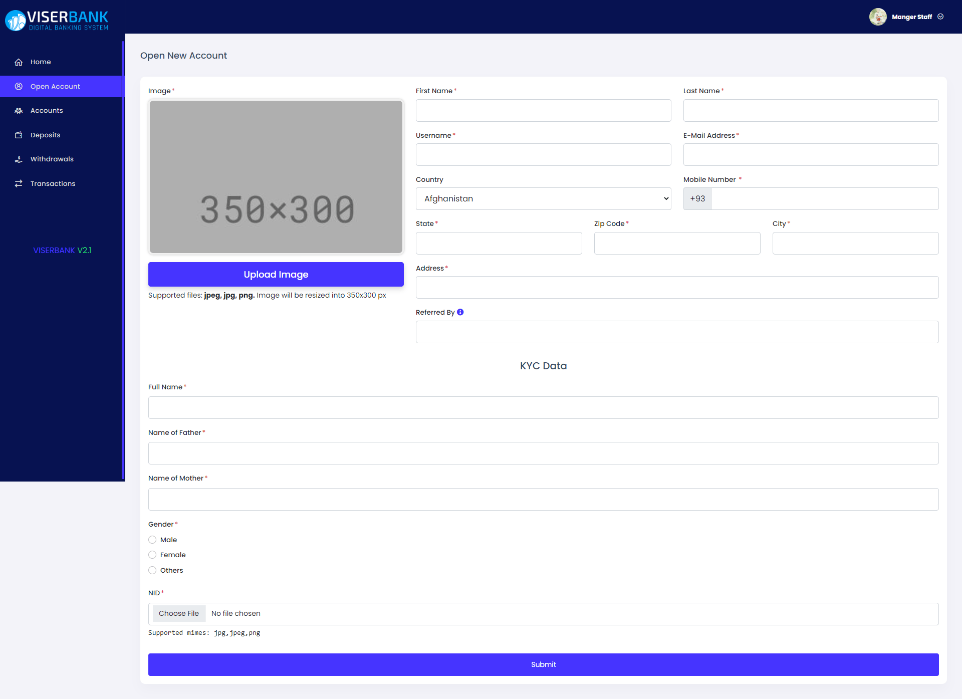 
        ViserBank - Digital Banking System
      