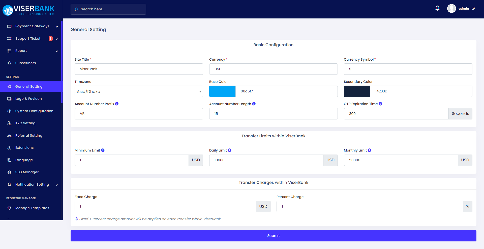 
        ViserBank - Digital Banking System
      