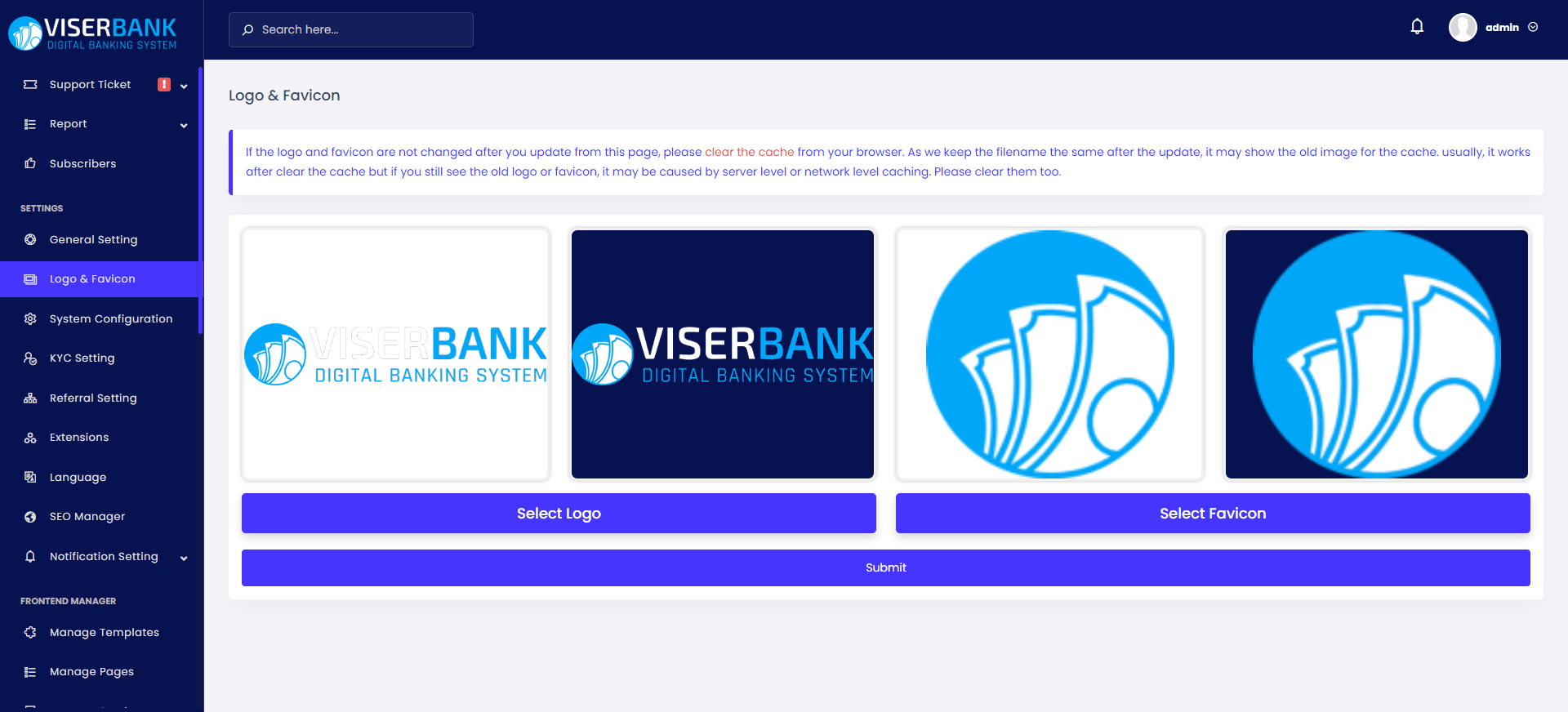 
        ViserBank - Digital Banking System
      