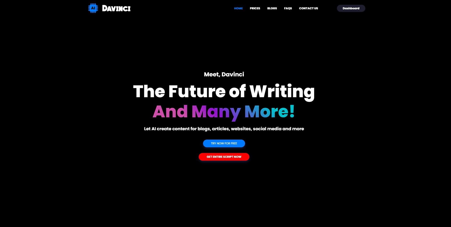 
        OpenAI Davinci - AI Writing Assistant and Content Creator as SaaS
      