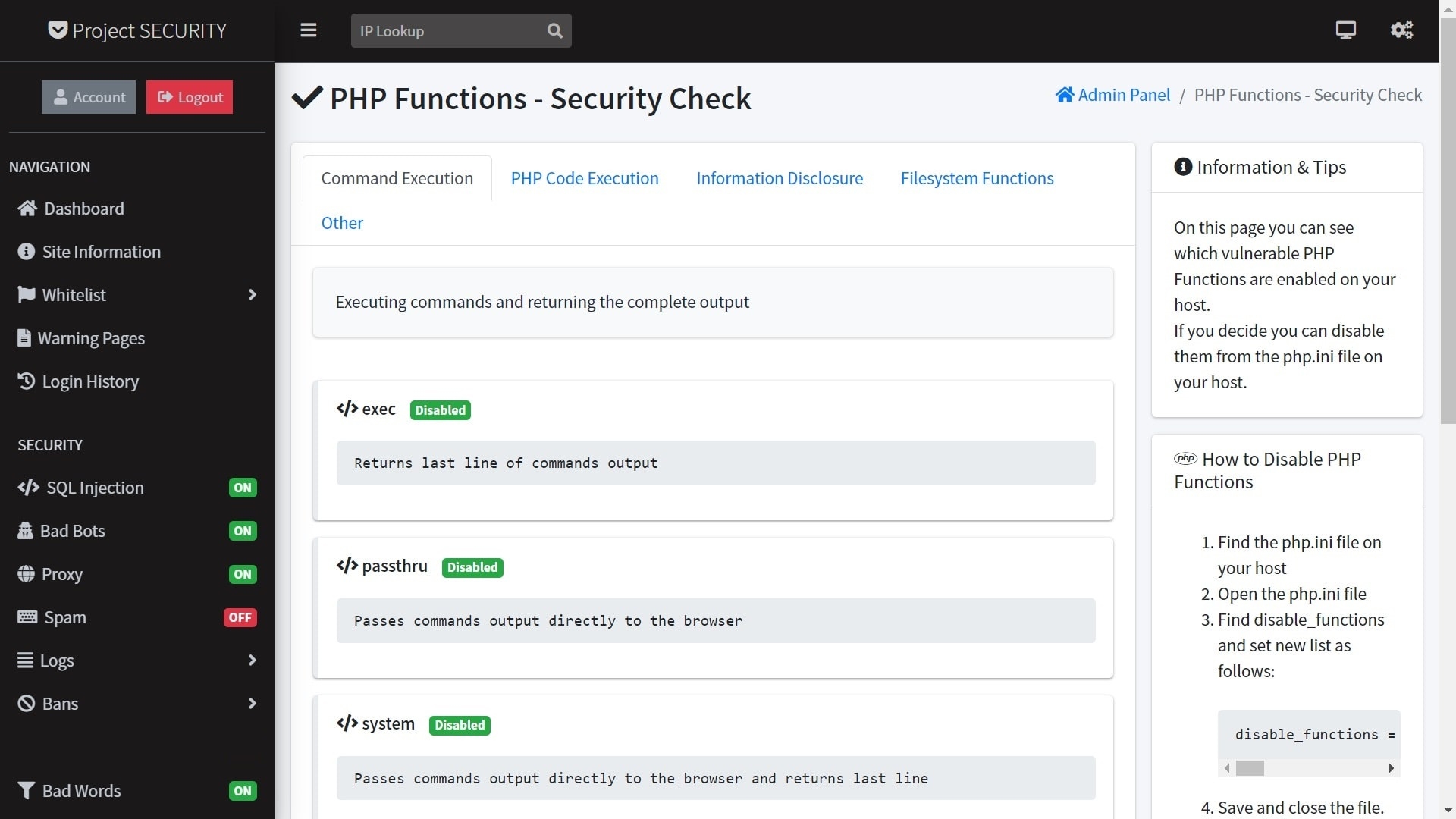 
        Project SECURITY ��� Website Security, Anti-Spam & Firewall
      