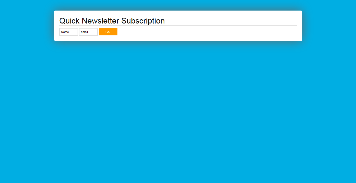 
        Ajax Newsletter Signup - PHP Admin & CSV export
      