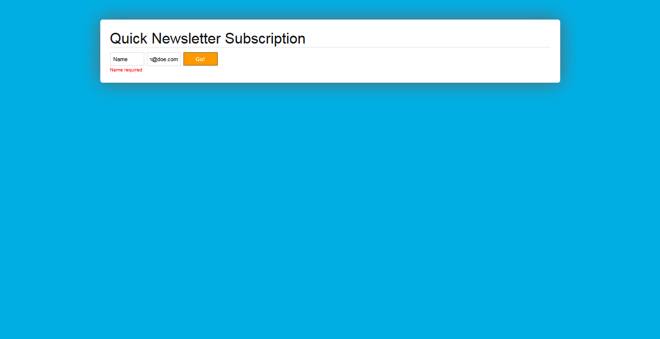 
        Ajax Newsletter Signup - PHP Admin & CSV export
      